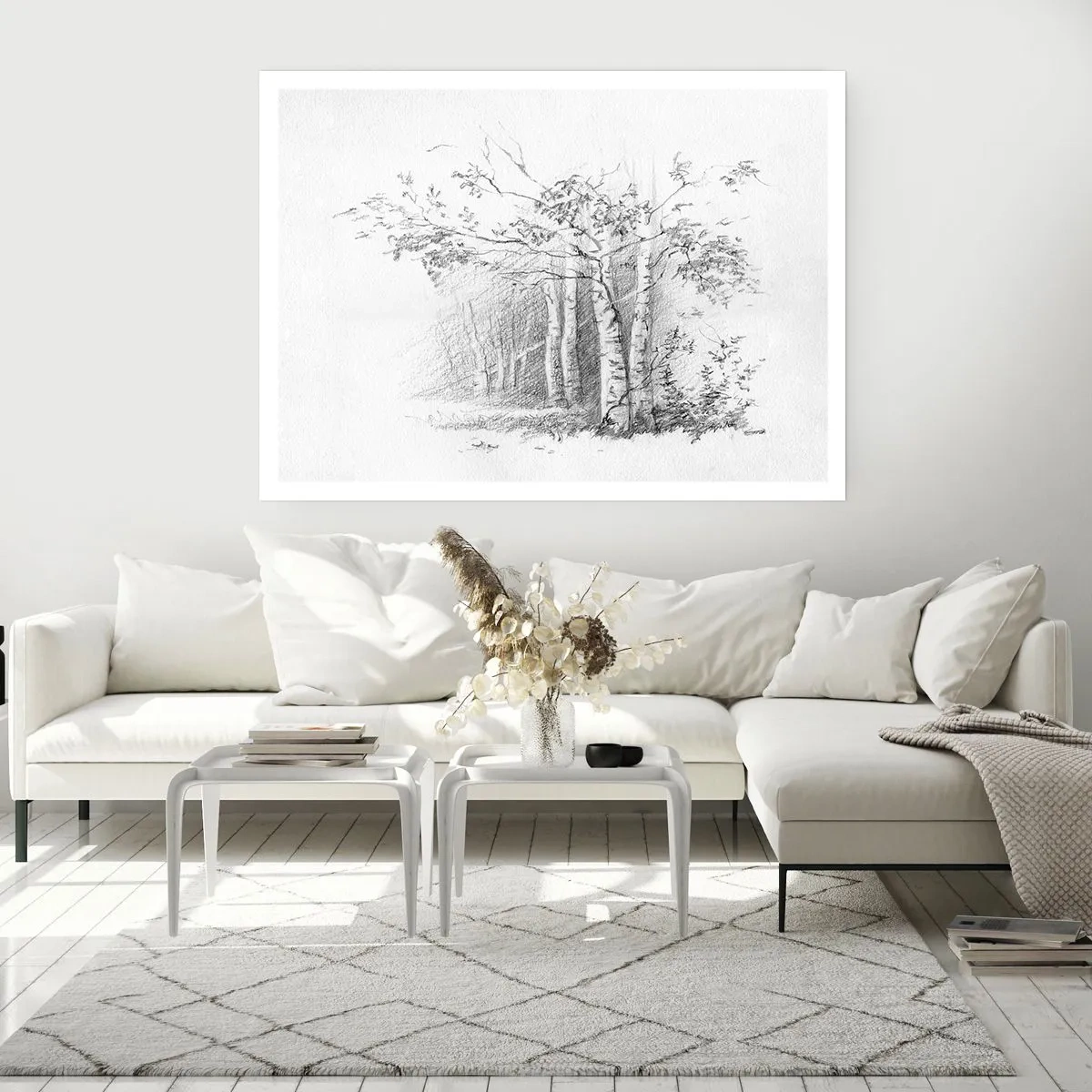 Poster - Holiday of Birch Forest - 100x70 cm