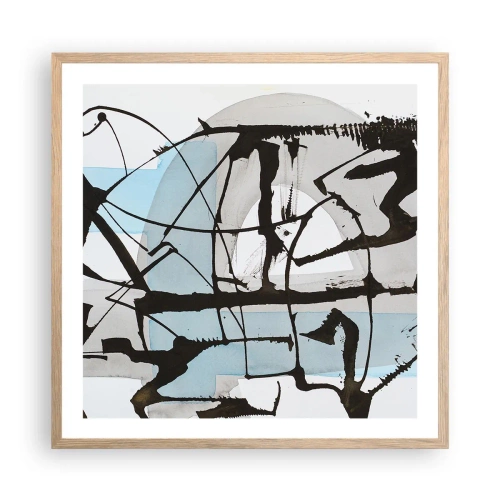 Poster in light oak frame - After All Blue - 60x60 cm