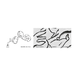 Photo Wallpaper Sample Premium Sand - Cotton Fluff - Cotton, Minimalism, Contour - 100x30 cm