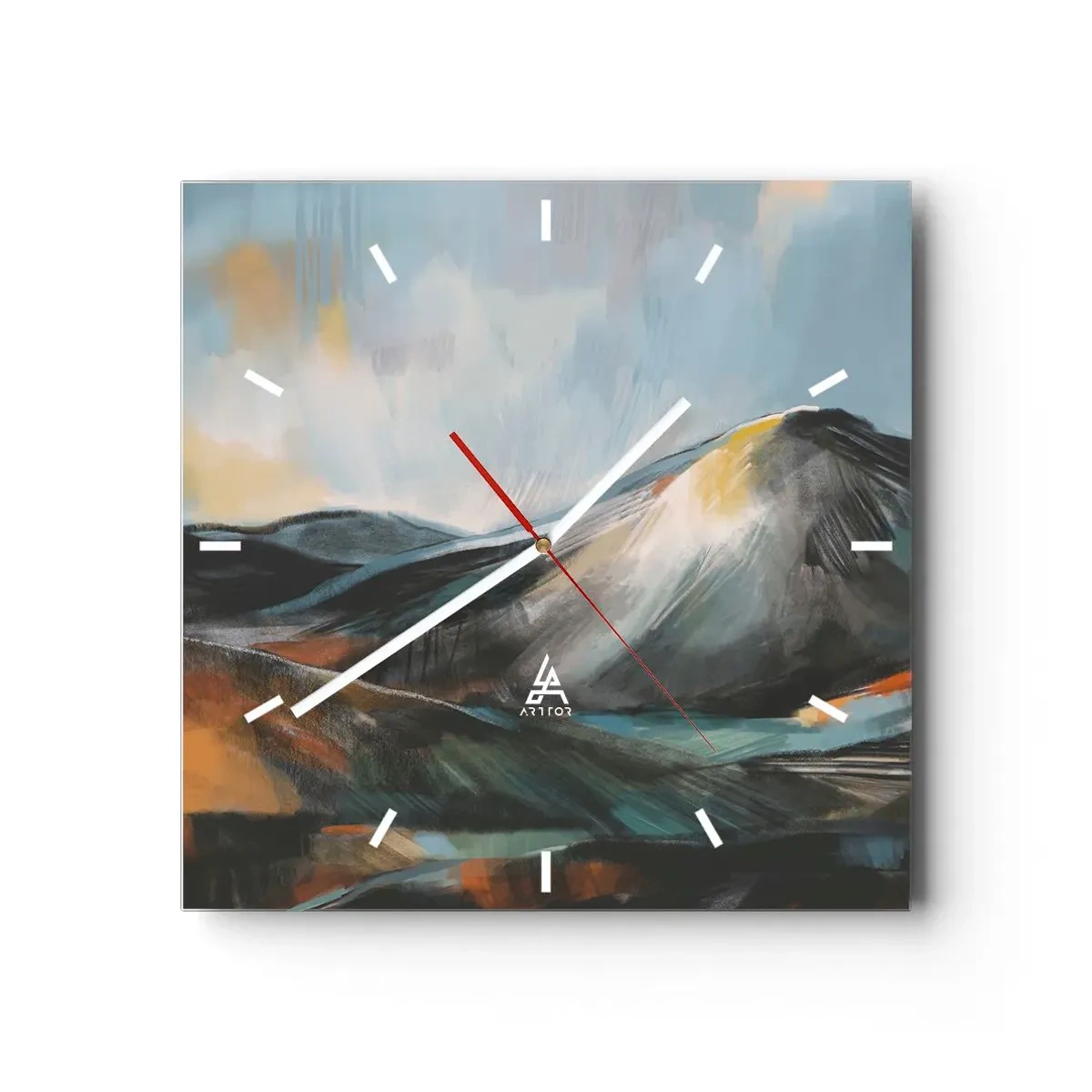 Wall clock - Clock on glass - Raw and Beautiful - 40x40 cm