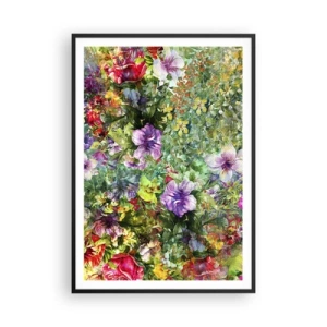 Poster in black frame - Lost in the Flowers - 70x100 cm