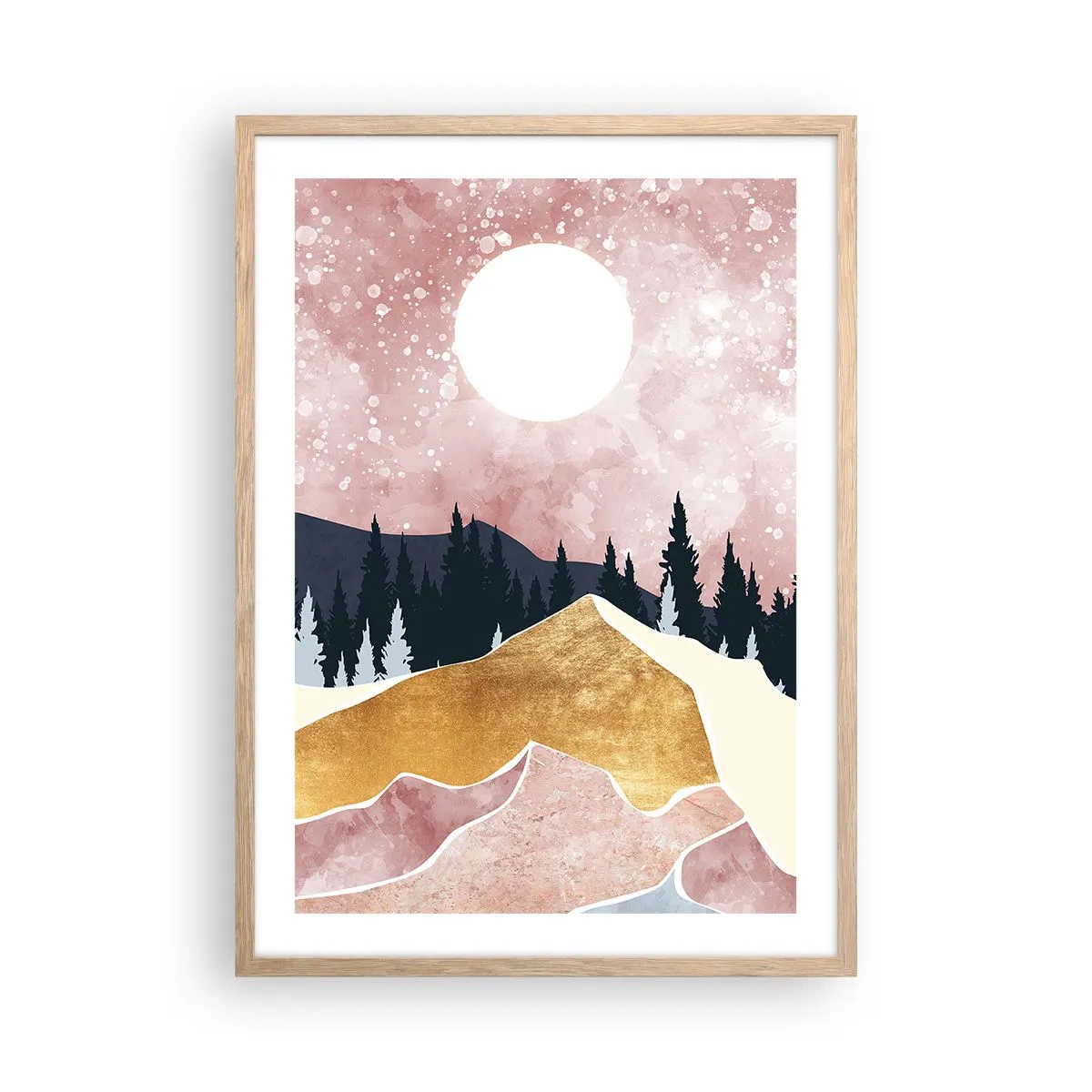 Poster in light oak frame - Night Guard - 50x70 cm