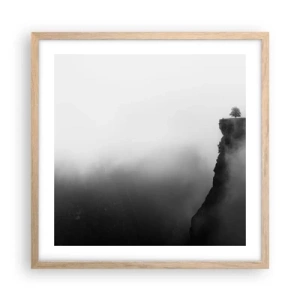 Poster in light oak frame - On the Edge of the World - 50x50 cm