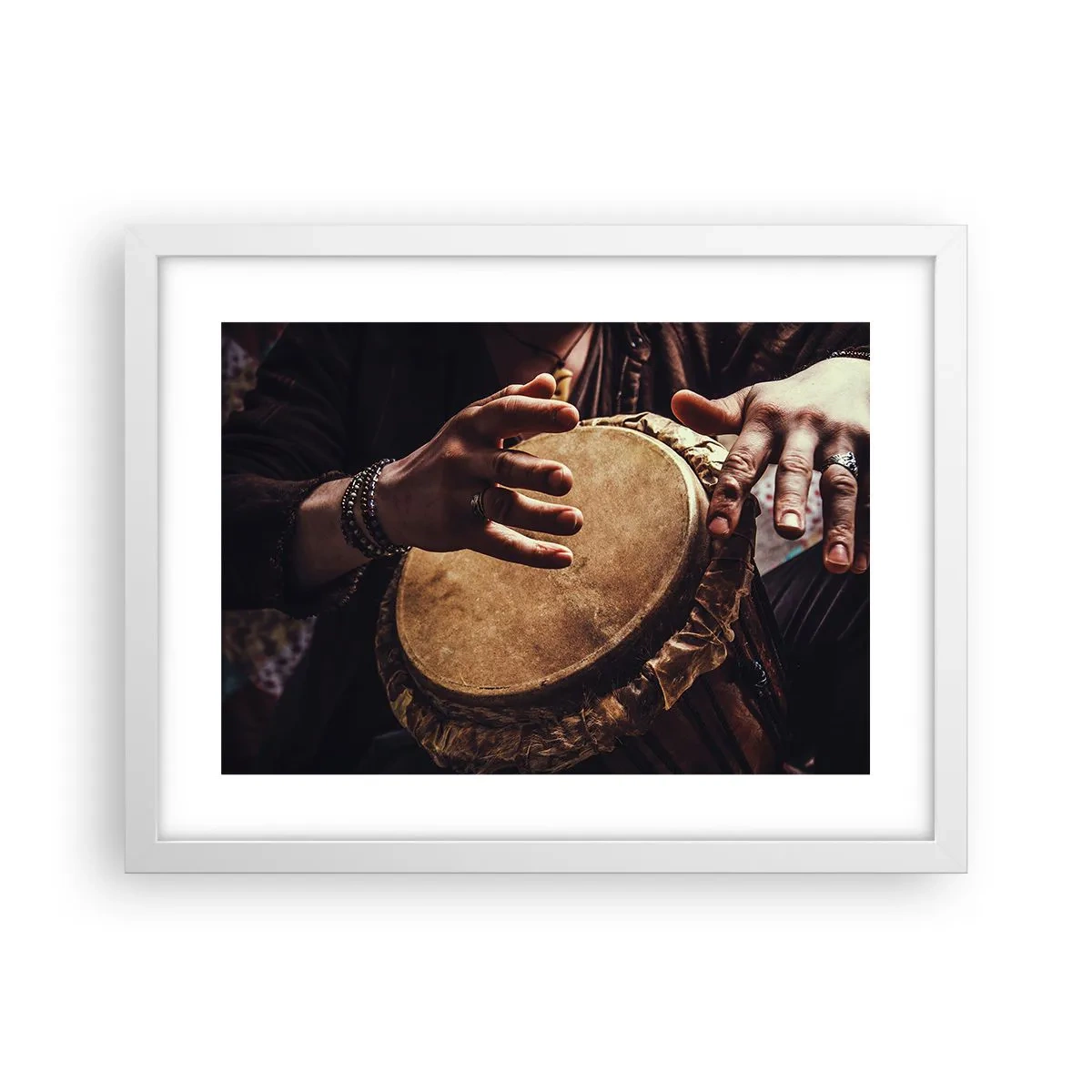 Poster in white frmae - In the Rhythm of the Heart - 40x30 cm