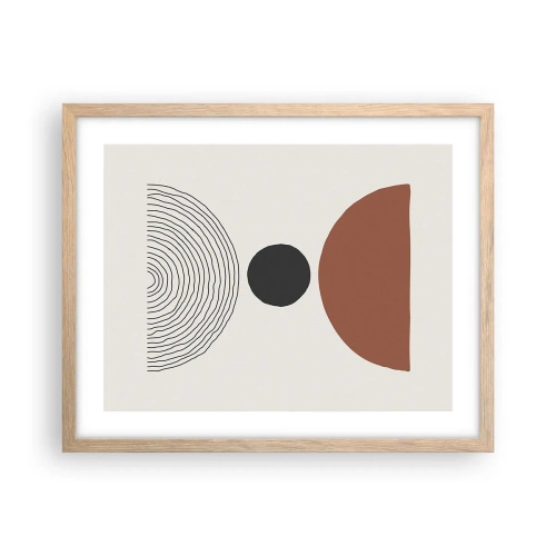 Poster in light oak frame - In the Centre of Attention - 50x40 cm