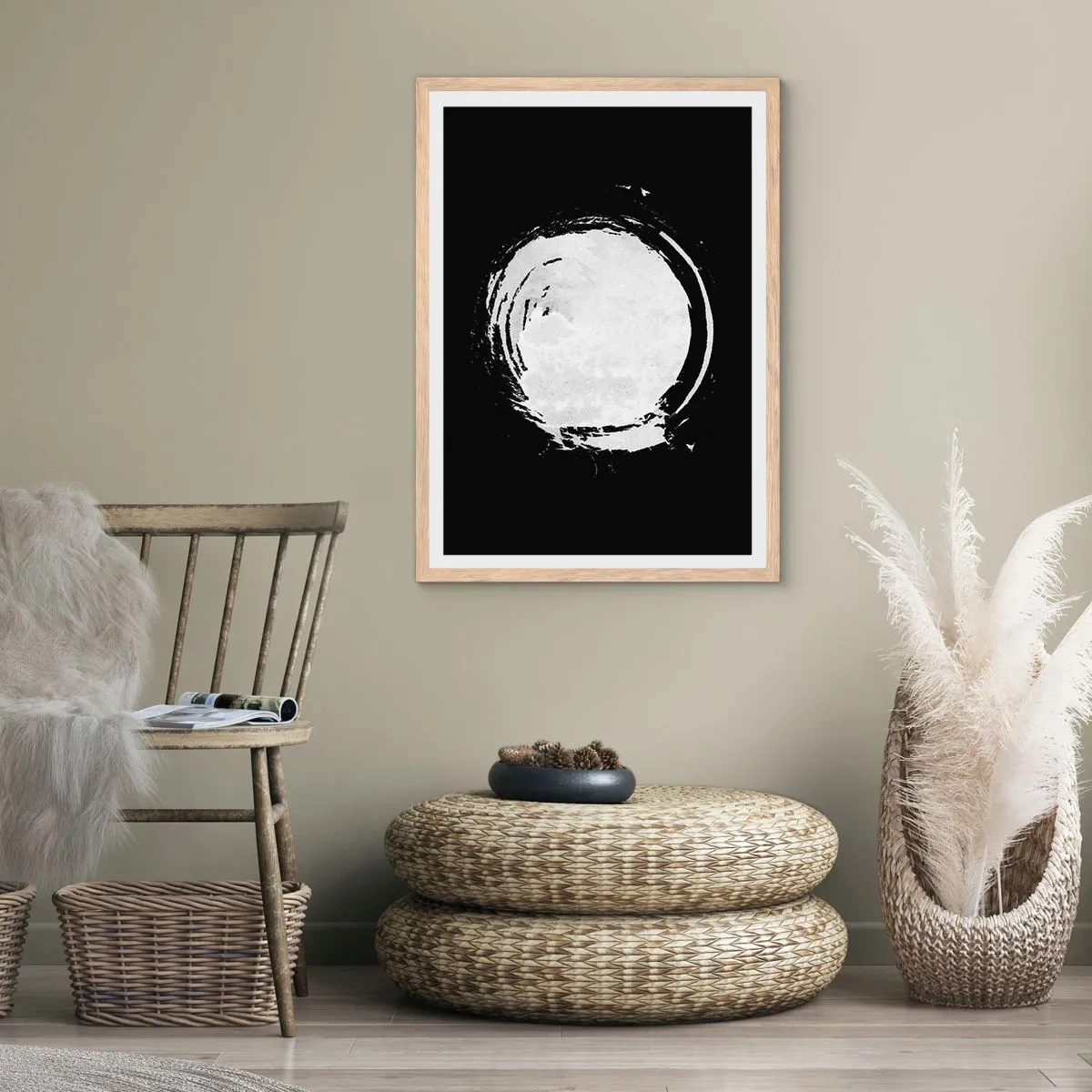 Poster in light oak frame - Good Solution - 30x40 cm