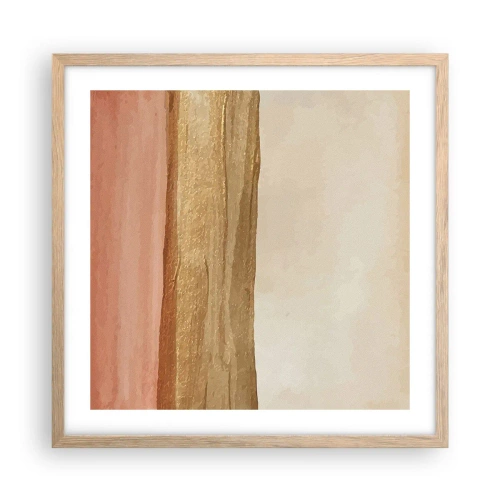 Poster in light oak frame - Vertical Composition - 50x50 cm
