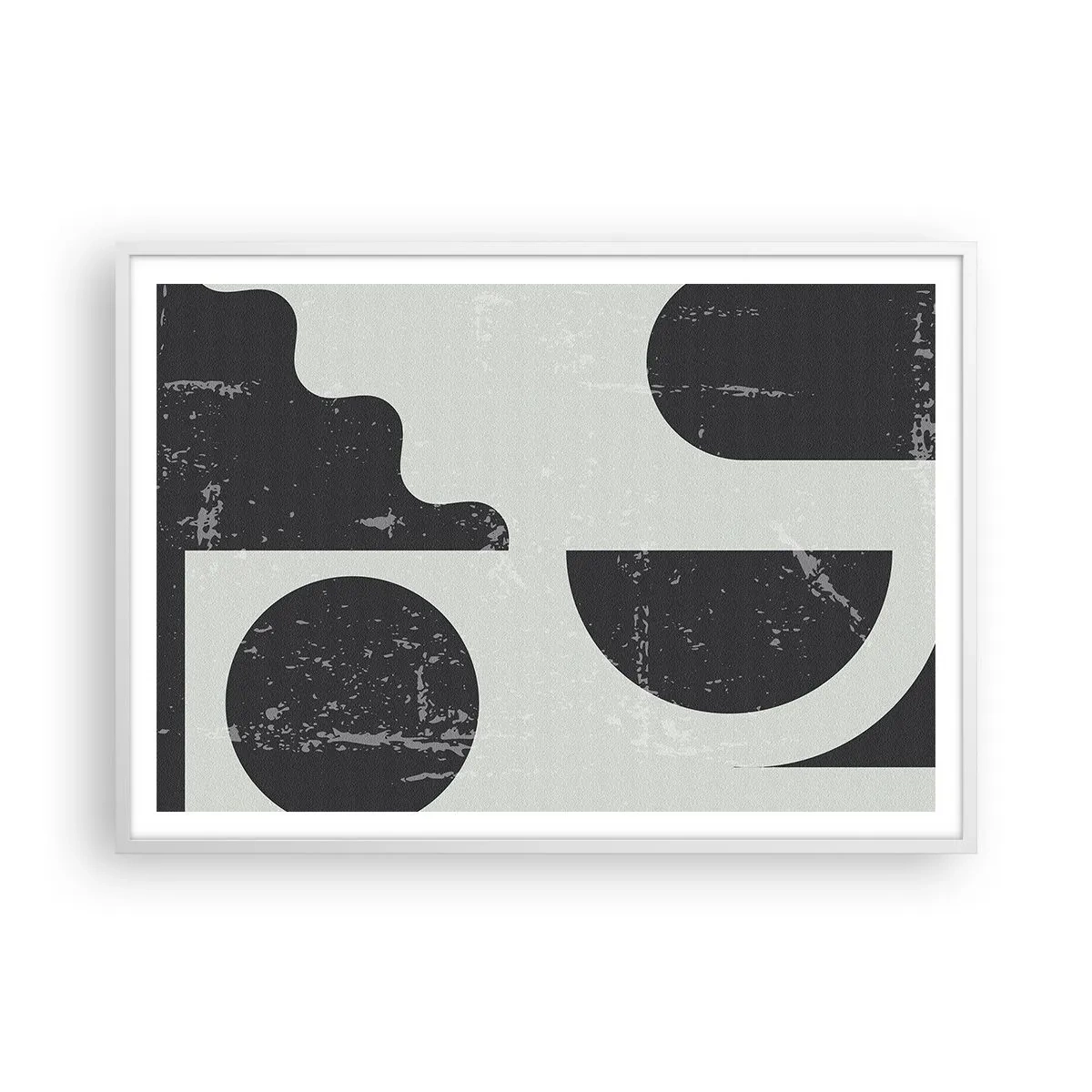 Poster in white frmae - Composition Above and Under - 100x70 cm