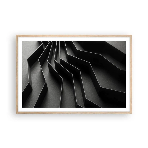 Poster in light oak frame - Spacial Order - 91x61 cm