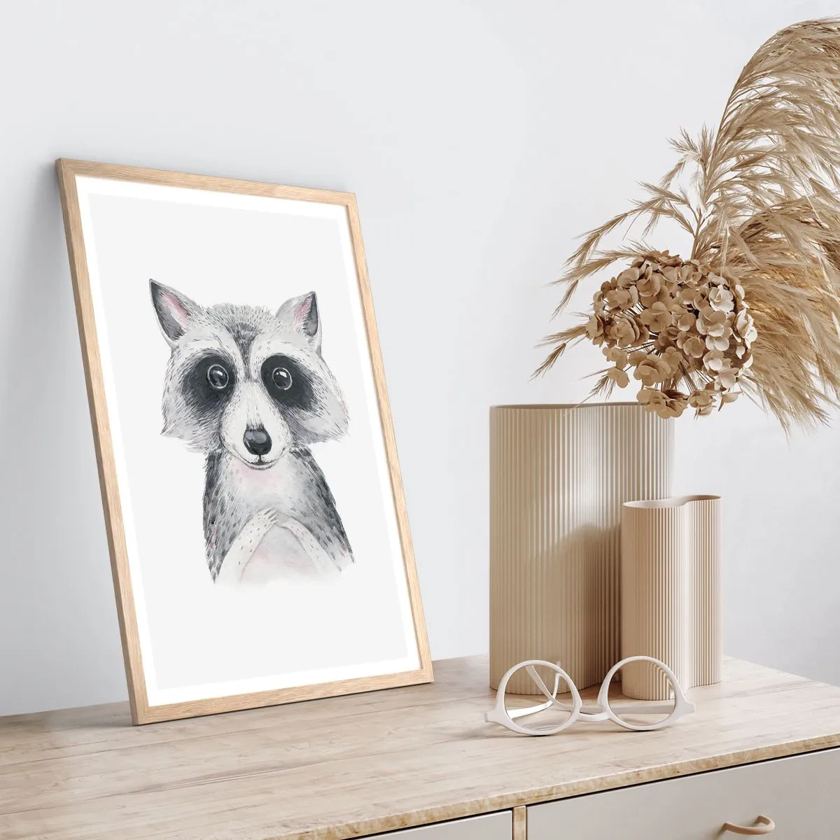 Poster in light oak frame - Emotional Moment - 50x70 cm