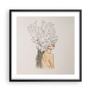 Poster in black frame - Crowned Beauty - 50x50 cm