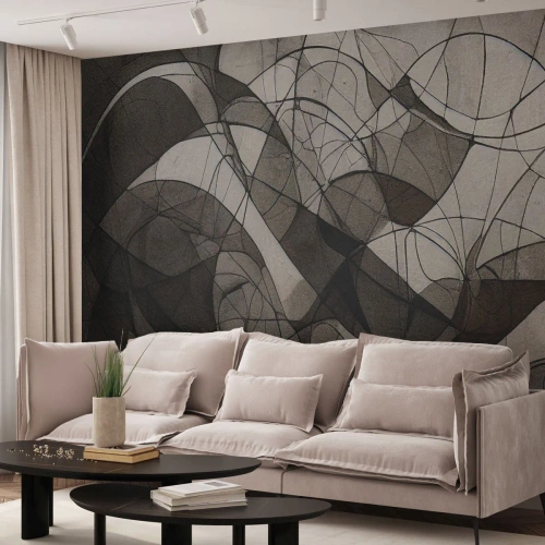 Photo Wallpaper Premium Sand - Circulation of the Colours of the Earth - Piece, Contemporary, Crayon - 300x210 cm