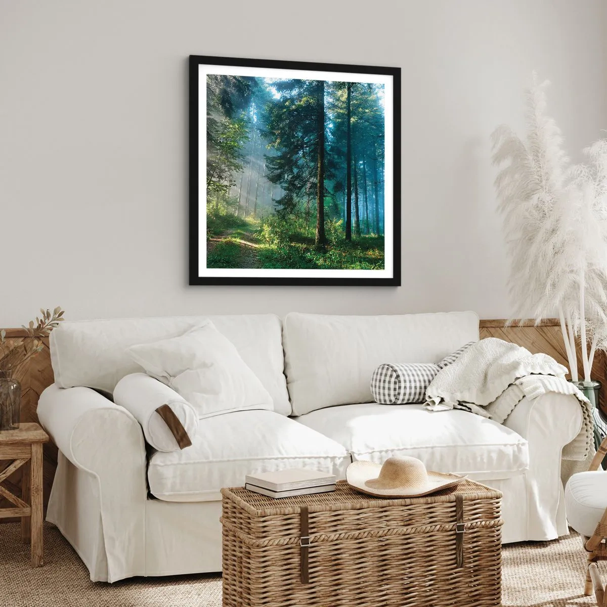 Poster in black frame - Radiant at Dawn - 60x60 cm