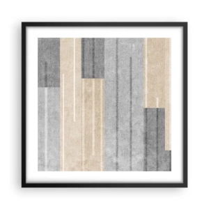 Poster in black frame - Composition: Keep Upright - 50x50 cm