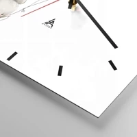 Clock face with lines