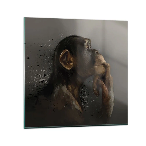Glass picture - Certainly a Thinker - 60x60 cm