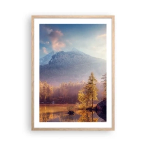 Poster in light oak frame - In the Mountains and Valleys - 50x70 cm