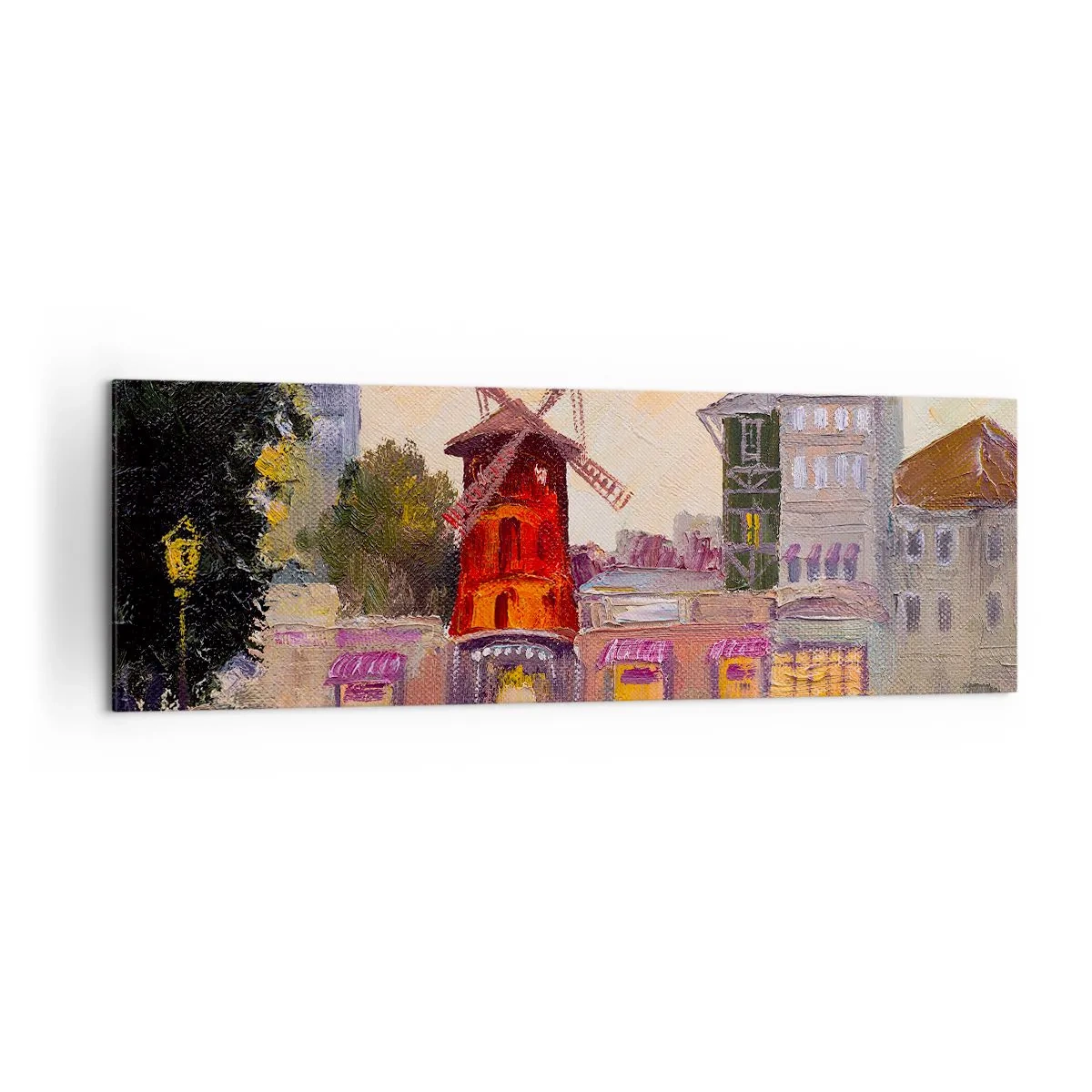 Canvas picture - Icons of Paris - Moulin Rouge - 160x50 cm