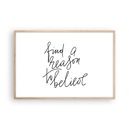 Poster in light oak frame - It Is Possible - 91x61 cm