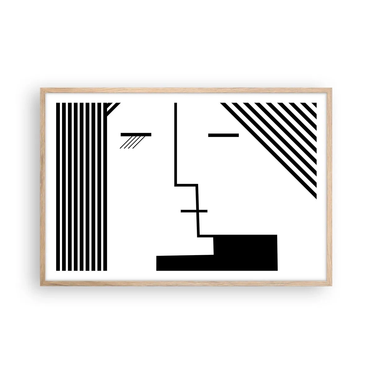 Poster in light oak frame - Simply a Kiss - 91x61 cm