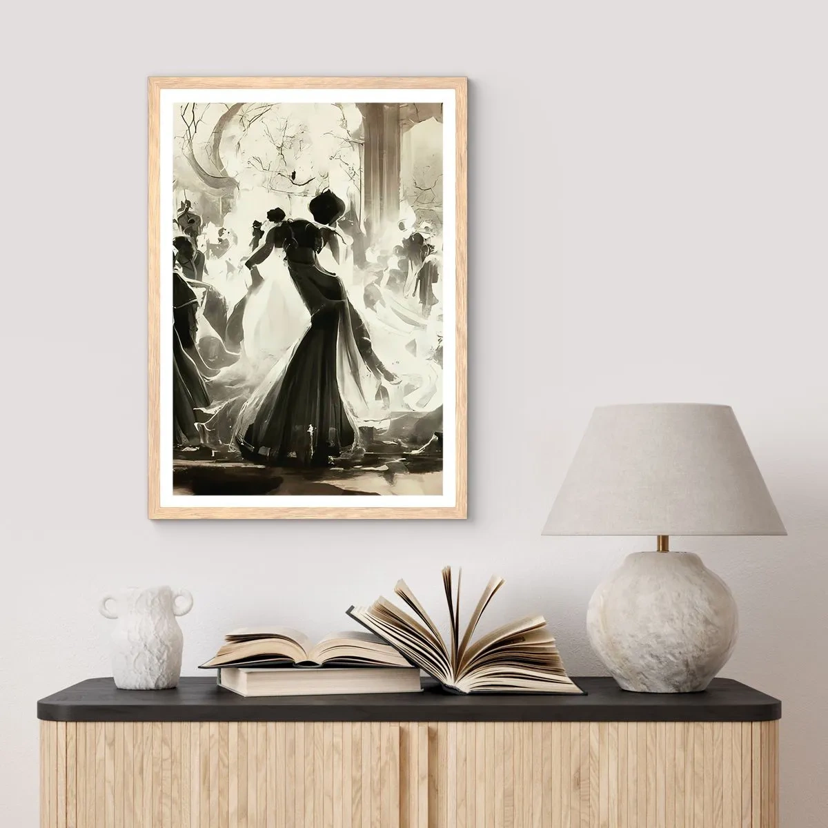 Poster in light oak frame - Big Masquerade - 70x100 cm