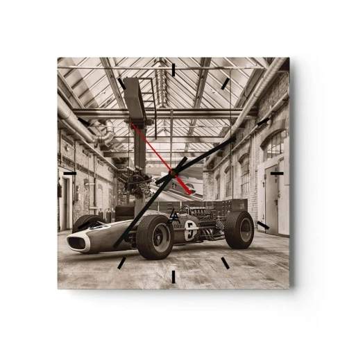 Wall clock - Clock on glass - Rest of the Winner - 30x30 cm