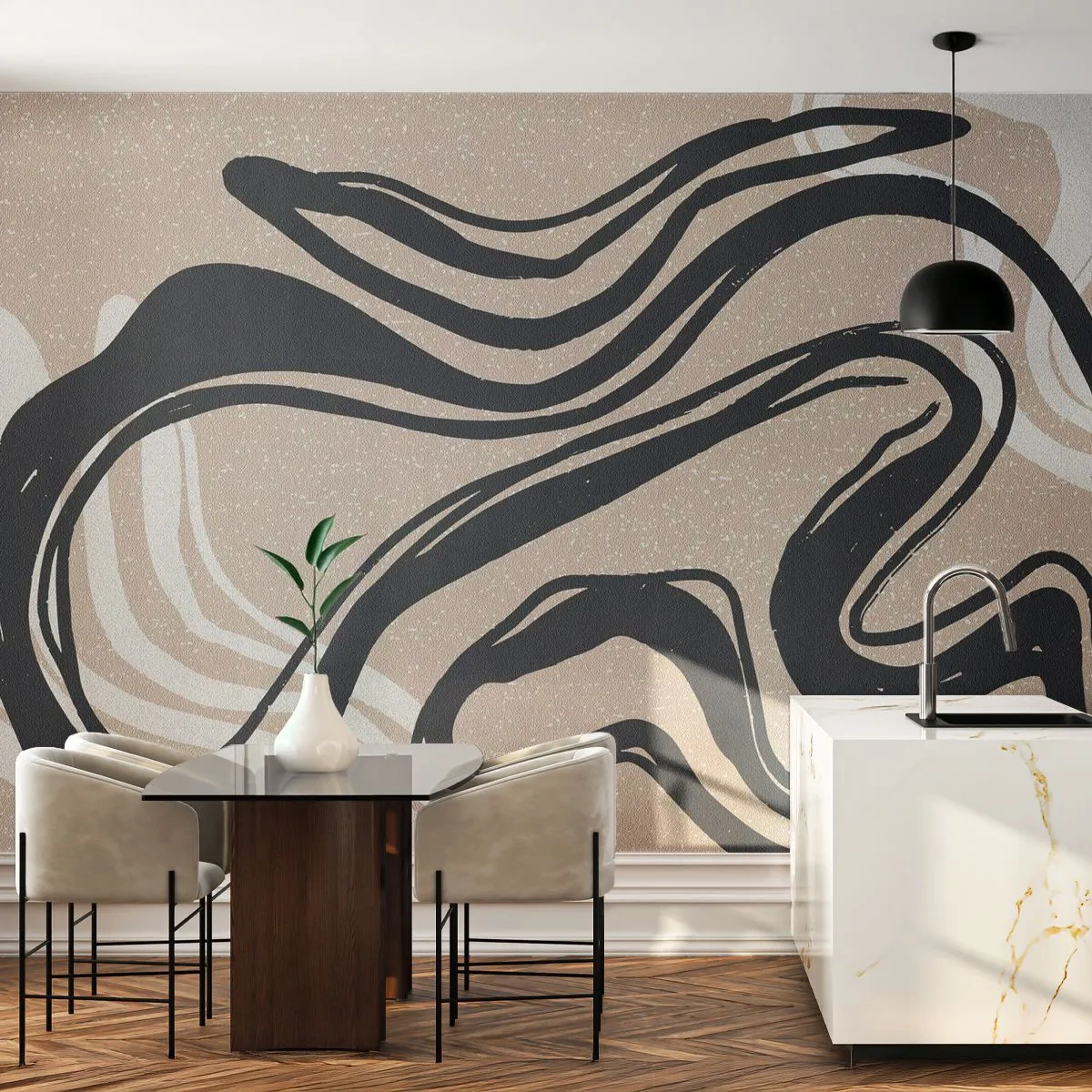 Photo Wallpaper Standard Eco - Multiplied Expression - Minimalism, Boho, Scandinavian - 500x350 cm