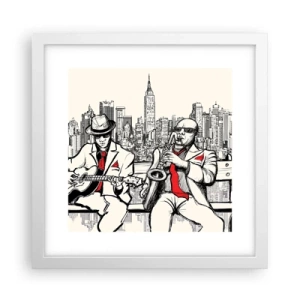 Poster in white frmae - New York Improvisation - 30x30 cm