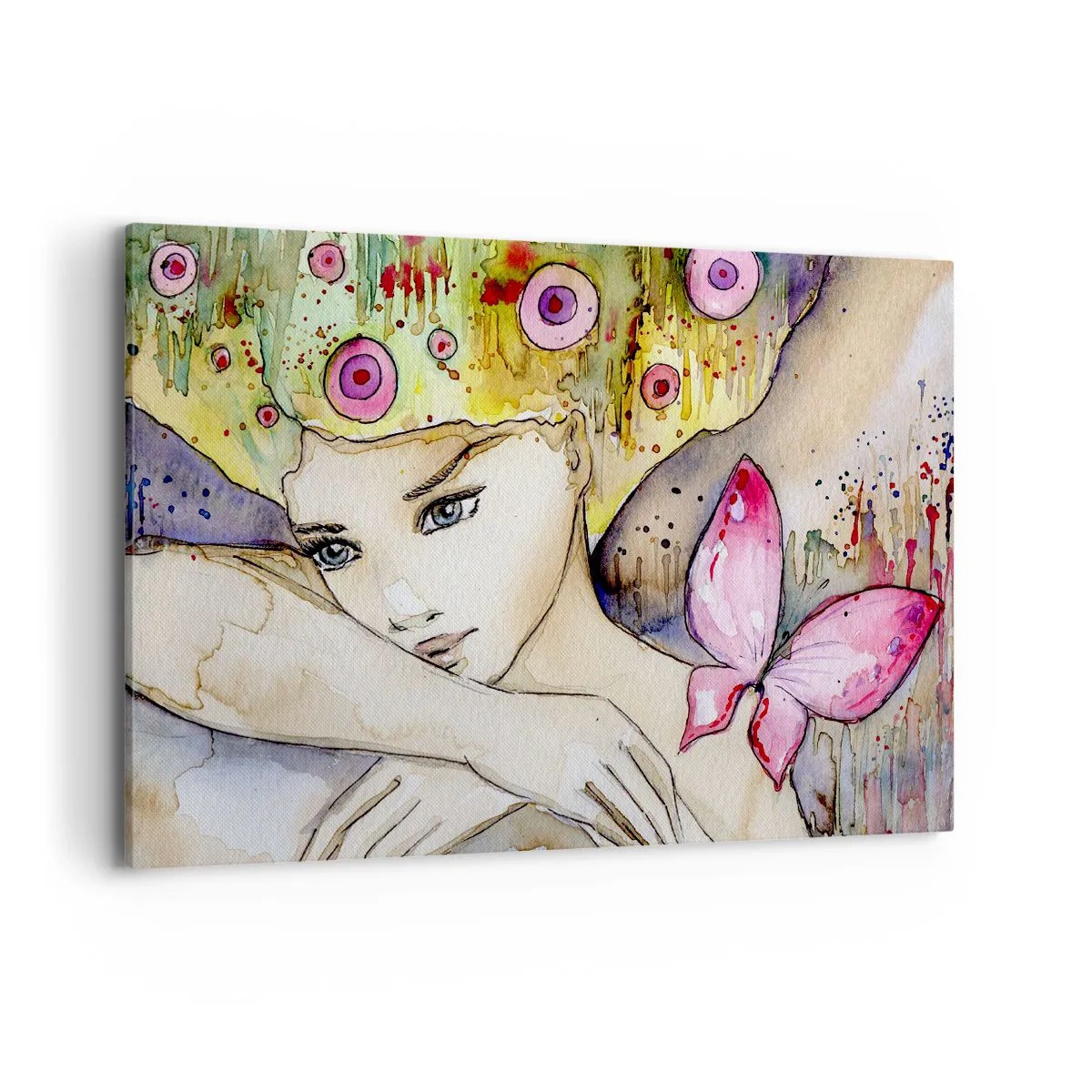 Canvas picture - Butterfly Princess - 100x70 cm