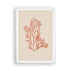 Poster in white frmae - Coral Filigree - 70x100 cm