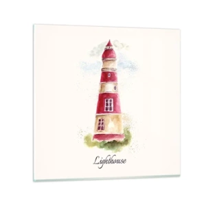 Glass picture - Around It the Weather Is Always Nice - 70x70 cm