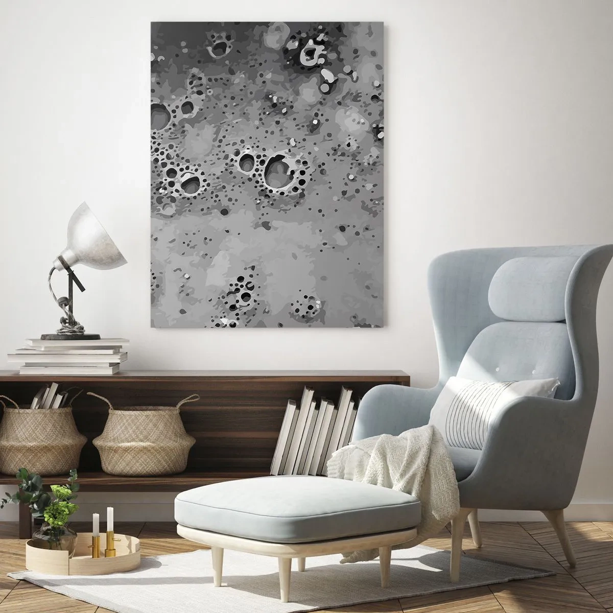 Glass picture - Like a Moon Landscape - 50x70 cm
