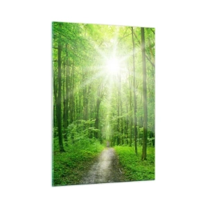 Glass picture - Green Cathedral - 50x70 cm