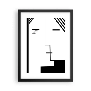 Poster in black frame - Simply a Kiss - 30x40 cm