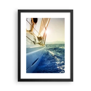 Poster in black frame - In Search of Adventure - 30x40 cm
