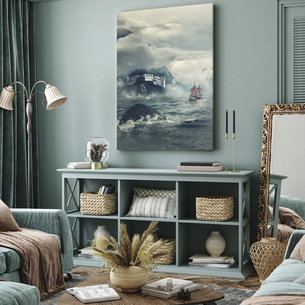 Canvas picture - On Magical Waters - 45x80 cm