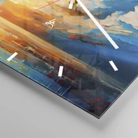 Clock face with lines