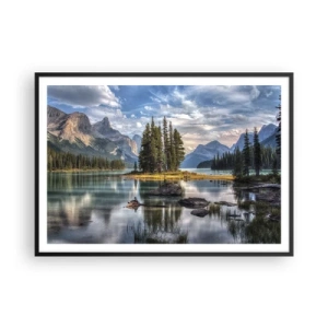 Poster in black frame - By Big and Clear Waters - 100x70 cm