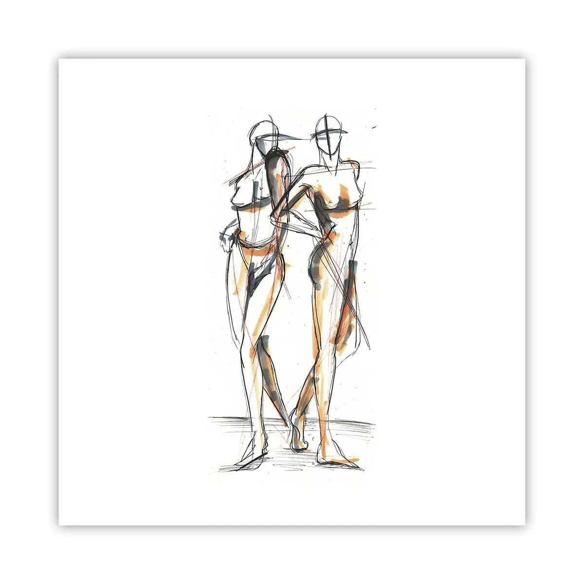 Poster - Study of Grace - 60x60 cm