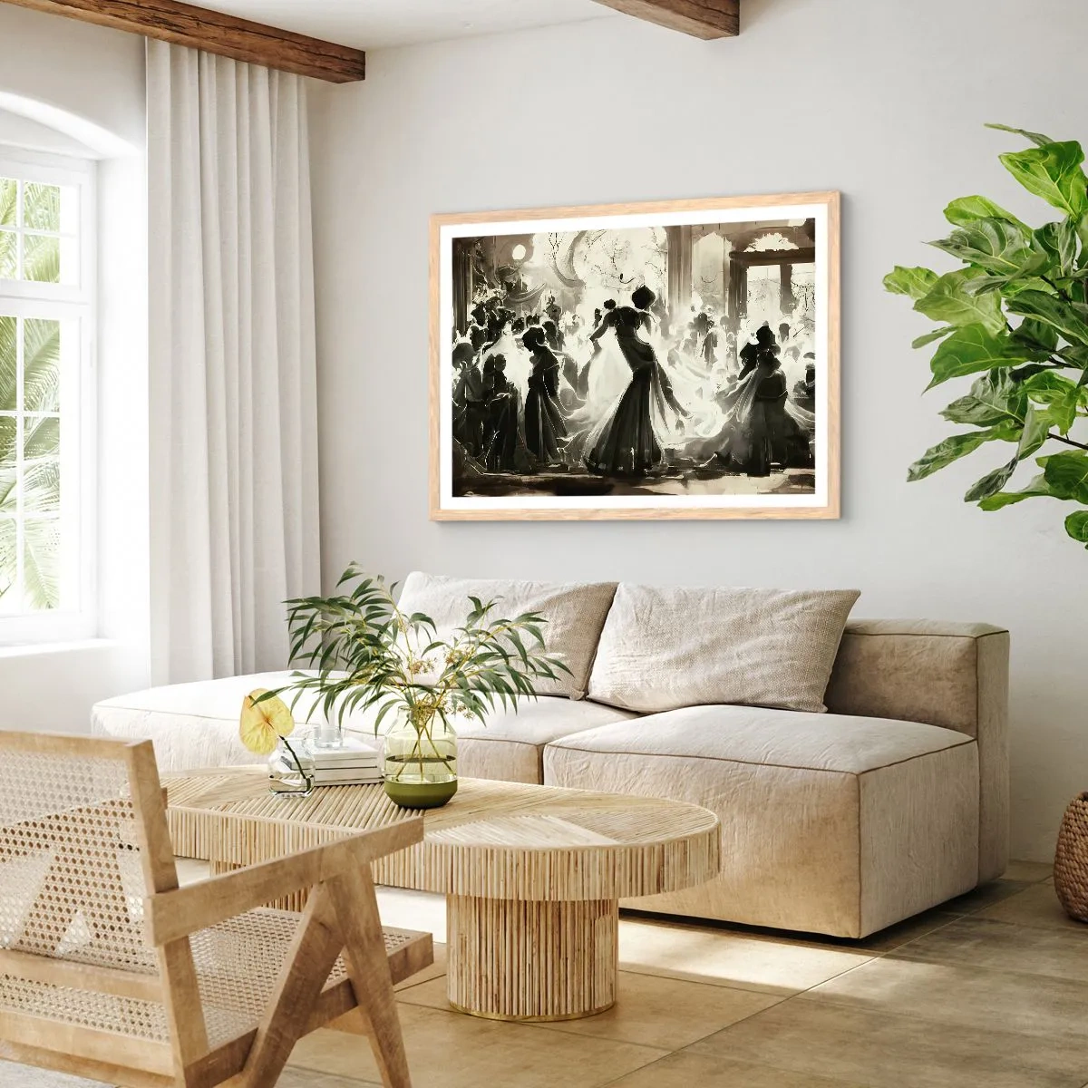 Poster in light oak frame - Big Masquerade - 40x30 cm