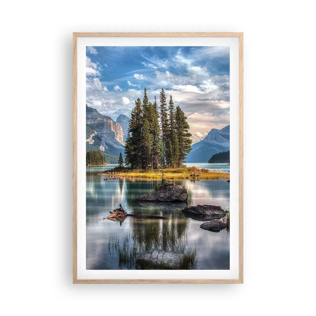 Poster in light oak frame - By Big and Clear Waters - 61x91 cm