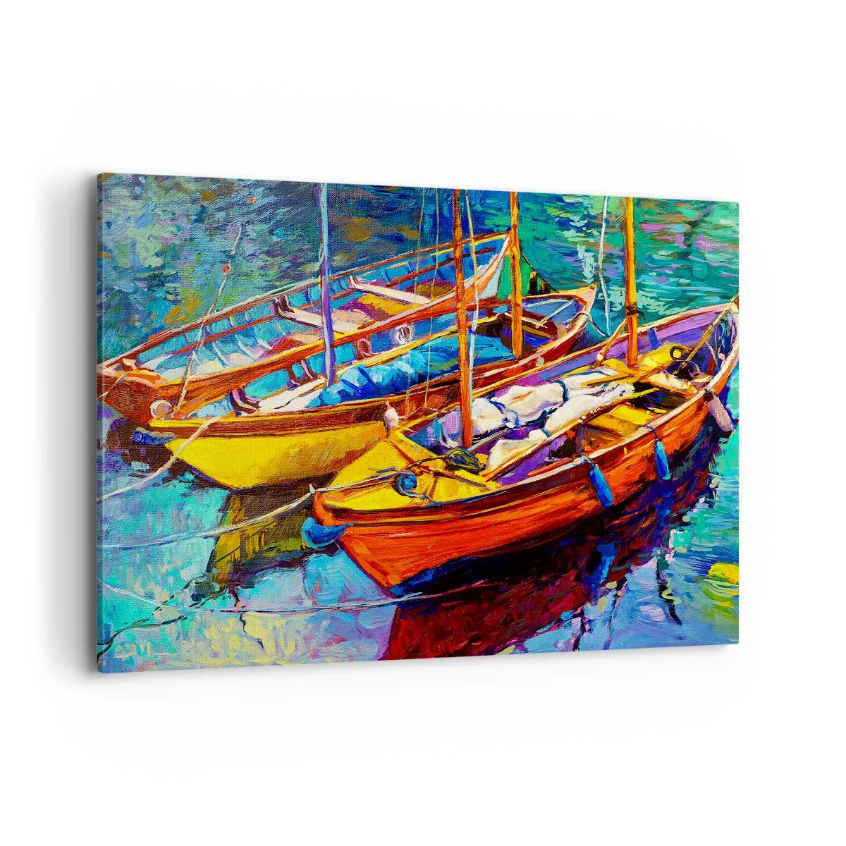 Canvas picture - On Water Thick with Colours - 100x70 cm