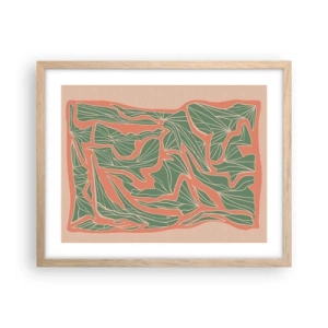 Poster in light oak frame - Struggles of Colar and Green - 50x40 cm