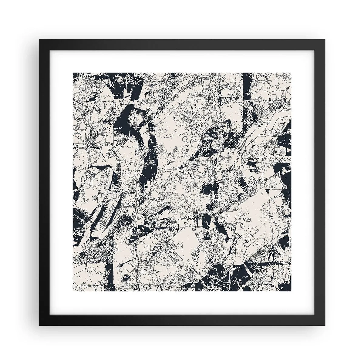 Poster in black frame - Infilitration of Opposites - 40x40 cm