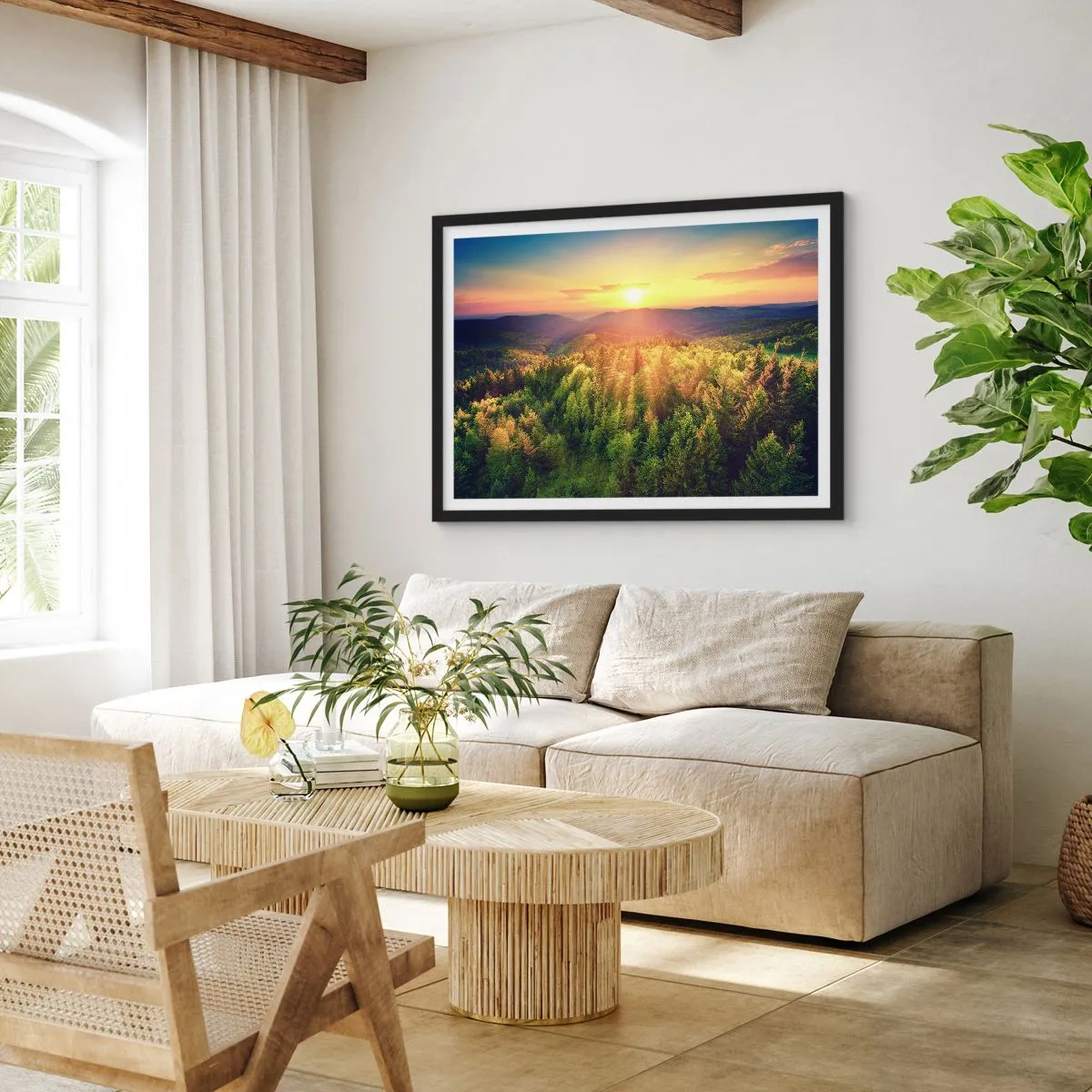 Poster in black frame - Peaks and Summits - 40x30 cm
