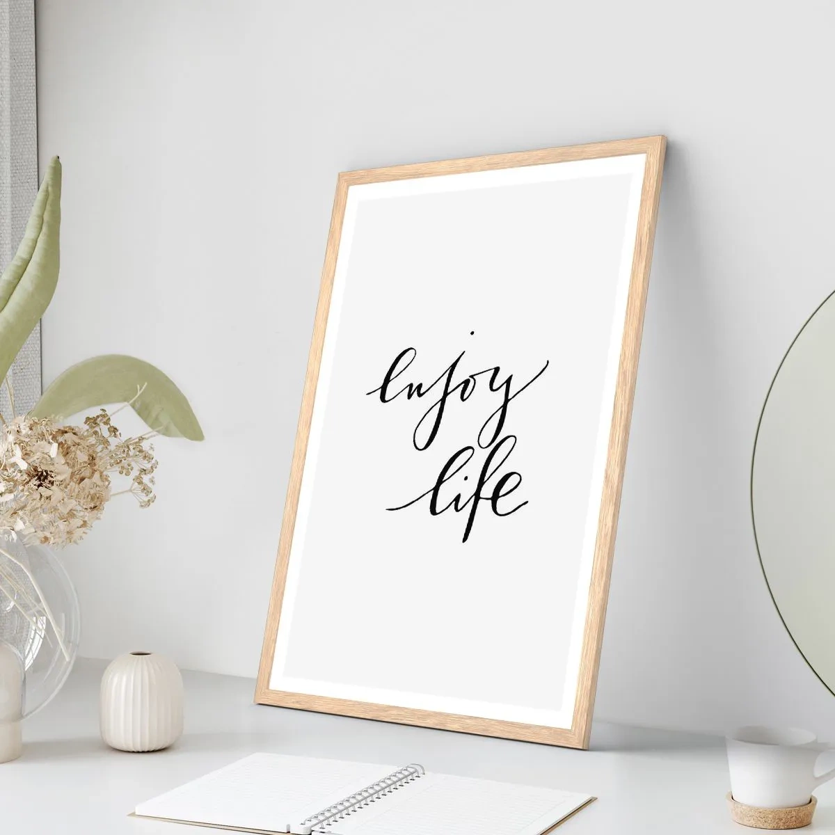 Poster in light oak frame - Nothing to Add… - 50x70 cm
