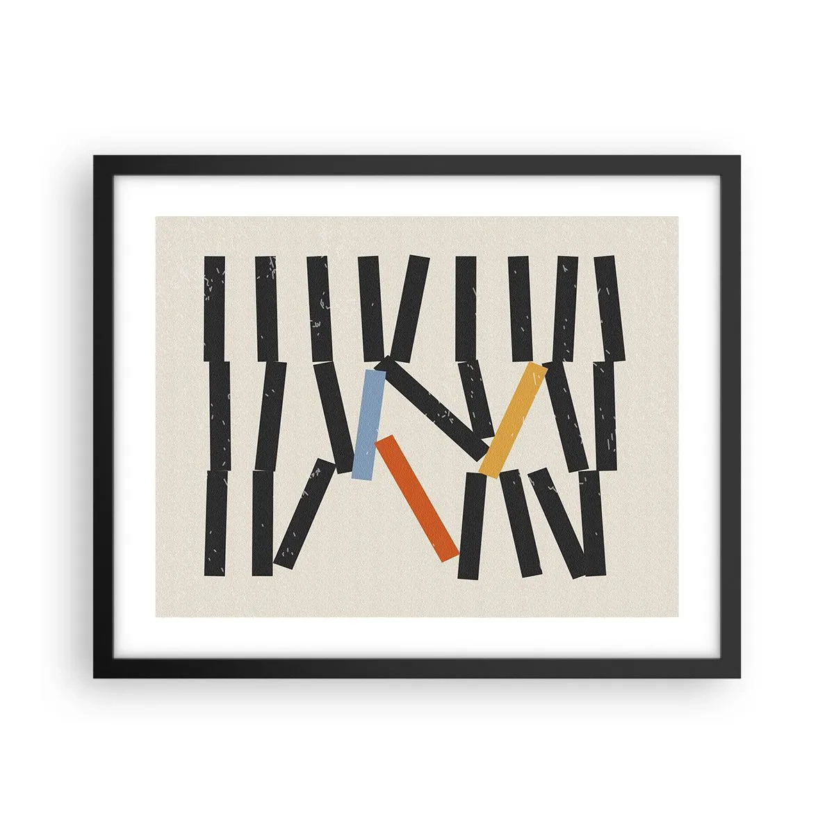 Poster in black frame - Domino - Composition - 50x40 cm