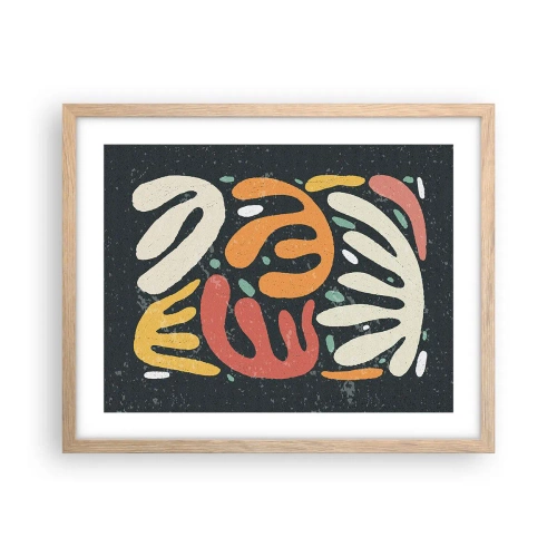 Poster in light oak frame - Composition - I Will Catch You - 50x40 cm