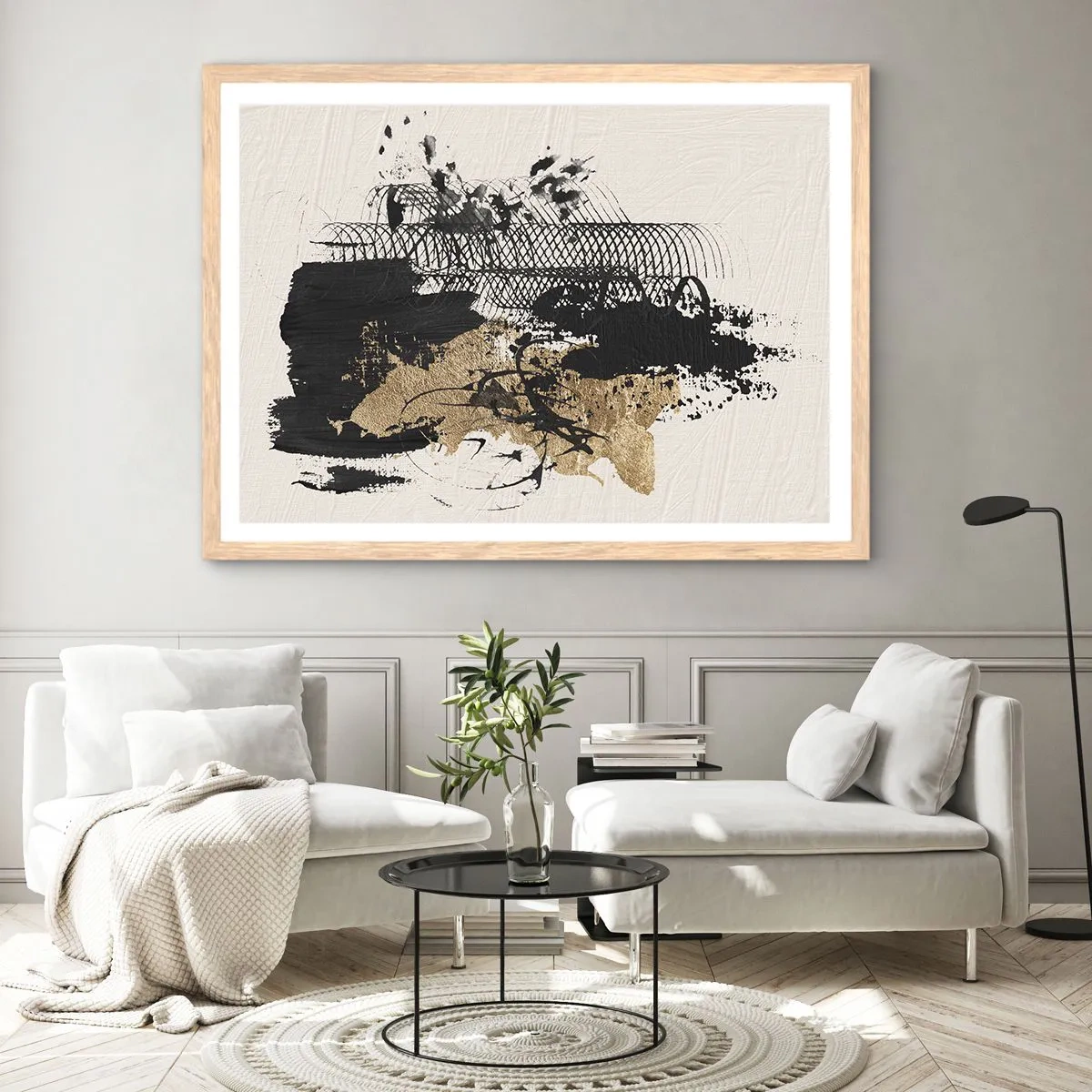 Poster in light oak frame - Composition With Passion - 40x30 cm