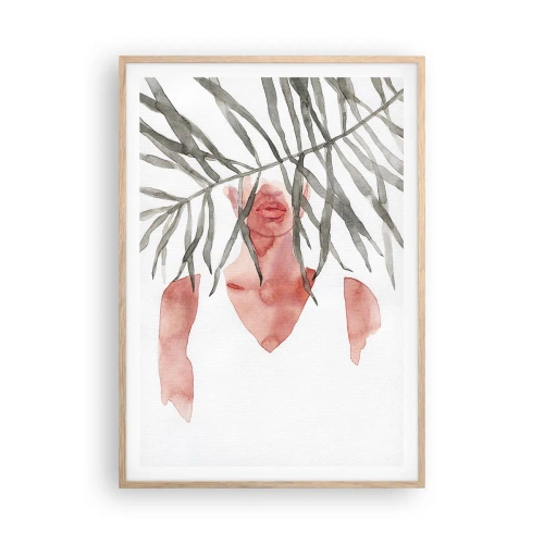 Poster in light oak frame - Lady of the Tropics - 70x100 cm